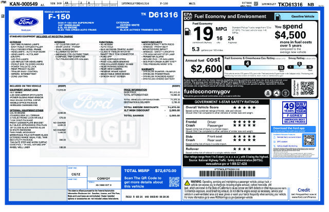 New 2026 Ford F150 XLT w/ Equipment Group 303A High AWD/4WD image 25