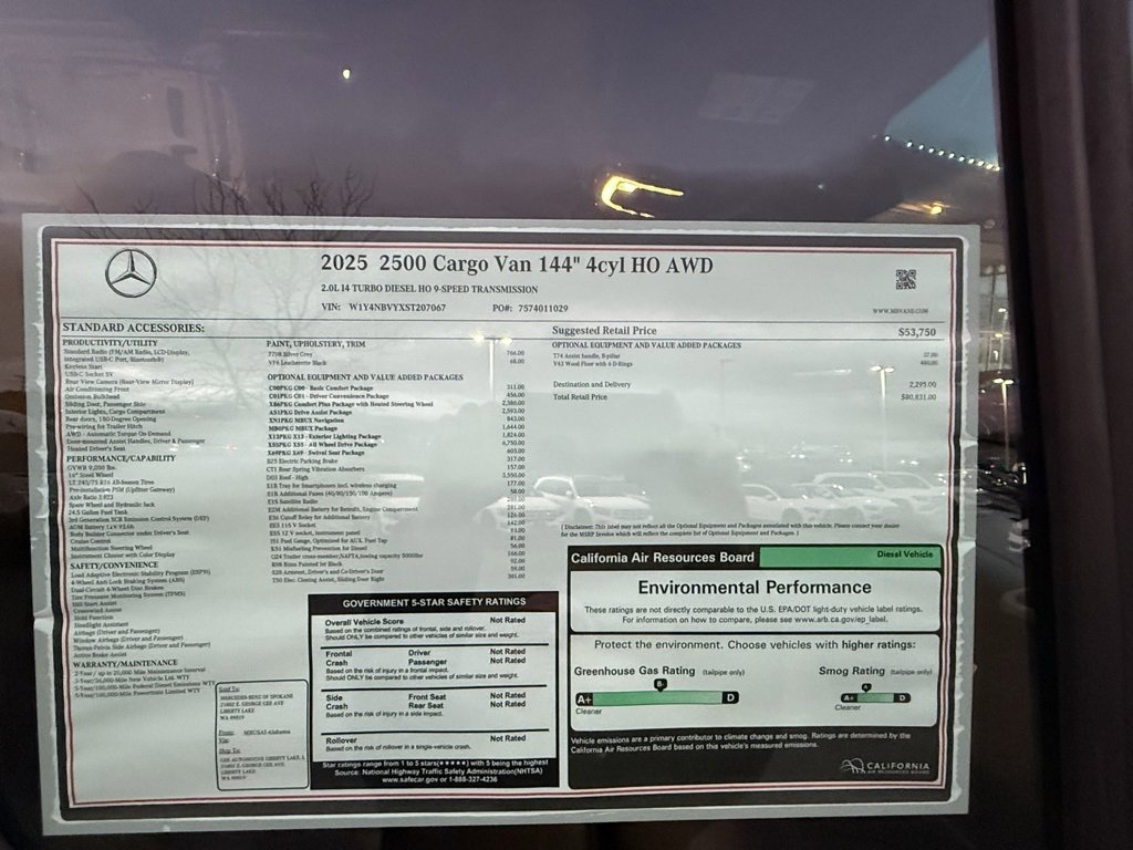 New 2025 Mercedes-Benz Sprinter 2500 image 15