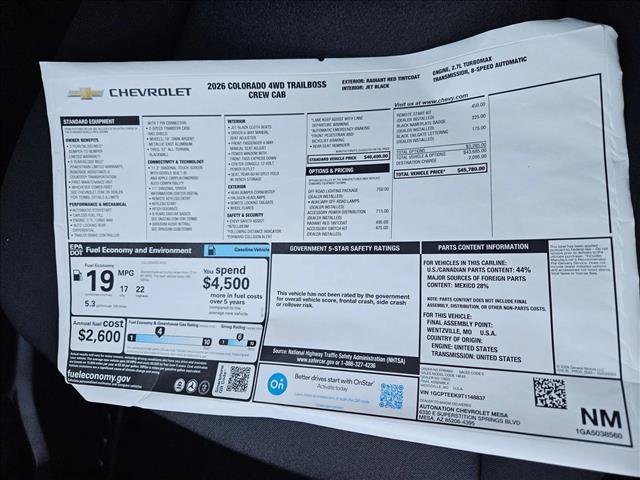 New 2026 Chevrolet Colorado Trail Boss image 18