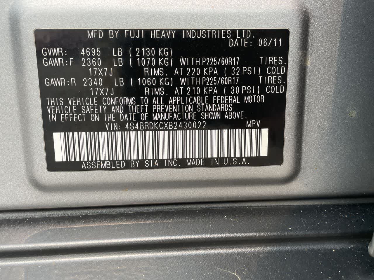 Used 2011 Subaru Outback 3.6R Limited w/ PWR Moonroof Pkg AWD/4WD image 29
