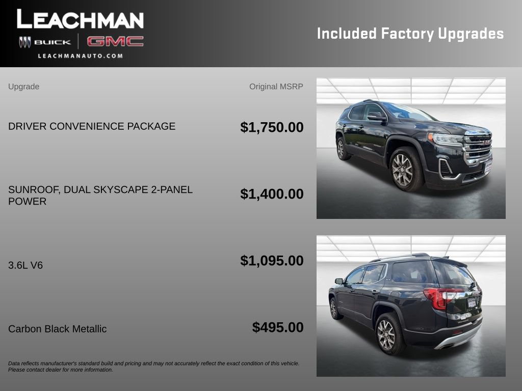 Used 2020 GMC Acadia SLE w/ Driver Convenience Package FWD image 11