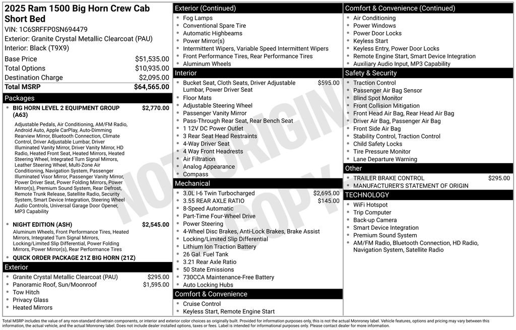 Used 2025 RAM 1500 Big Horn AWD/4WD image 35
