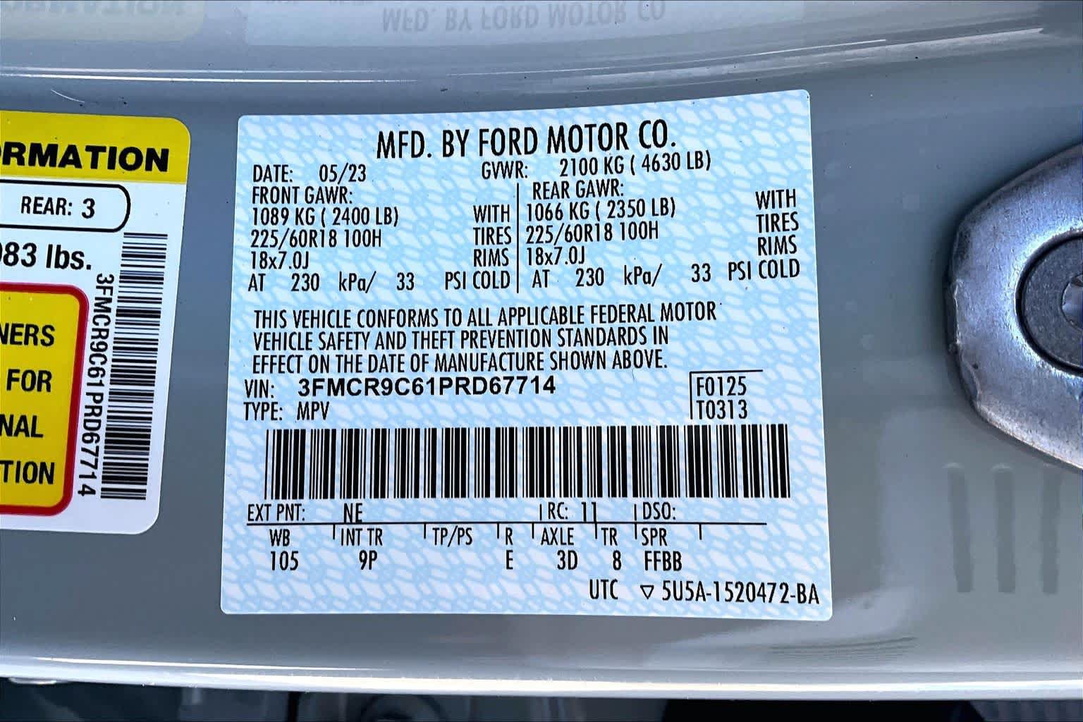 Used 2023 Ford Bronco Sport Outer Banks AWD/4WD image 68