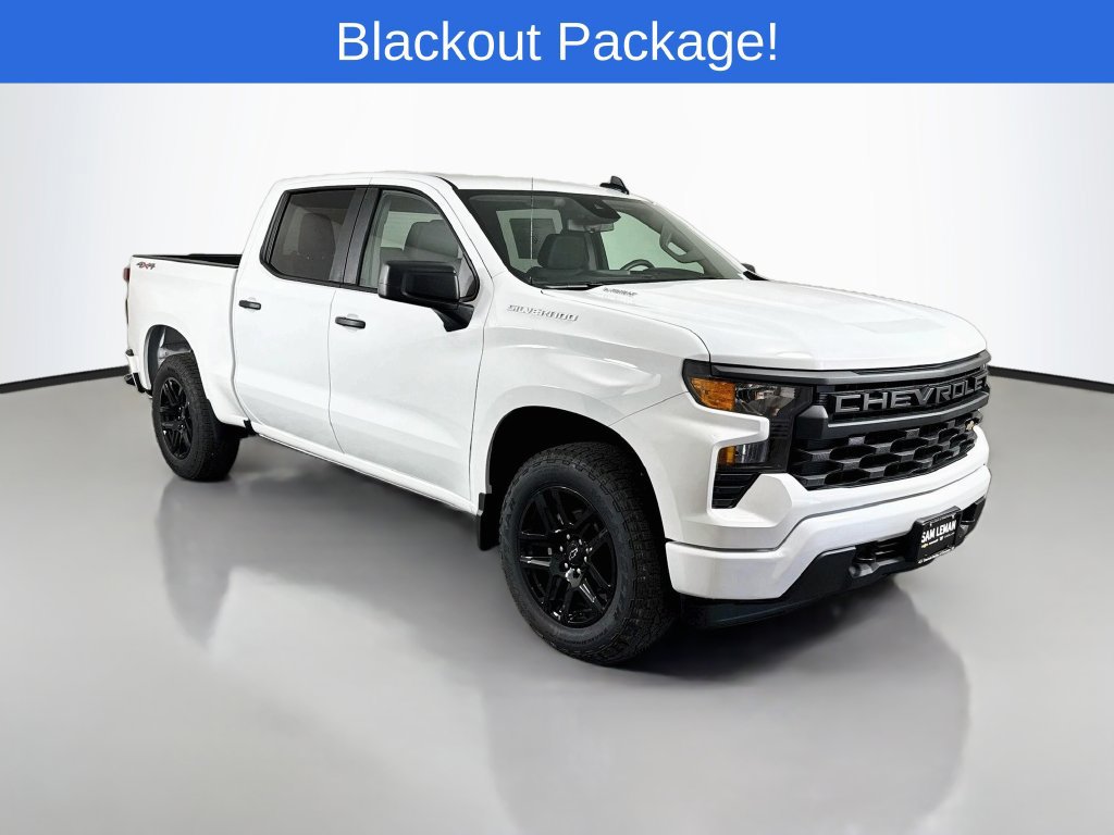New 2026 Chevrolet Silverado 1500 Custom w/ Turbomax Blackout Package AWD/4WD image 1