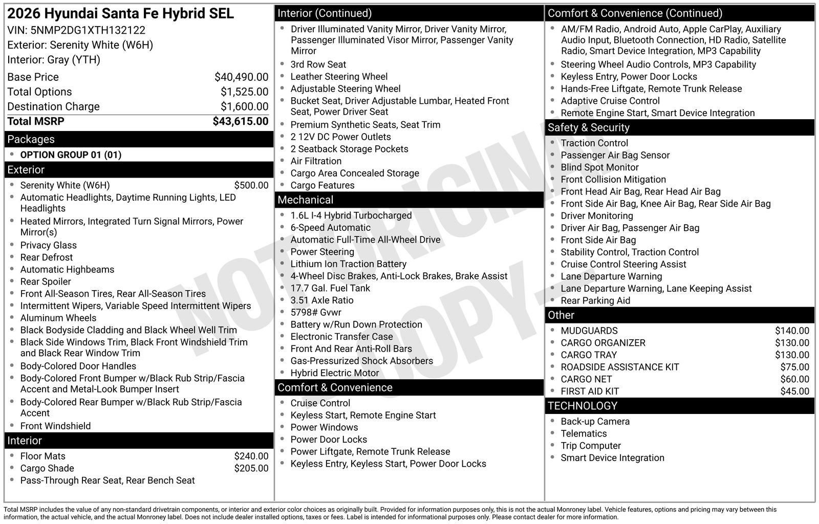 New 2026 Hyundai Santa Fe SEL AWD/4WD image 20