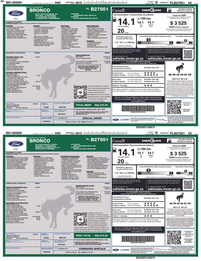 Used 2023 Ford Bronco Wildtrak AWD/4WD image 30