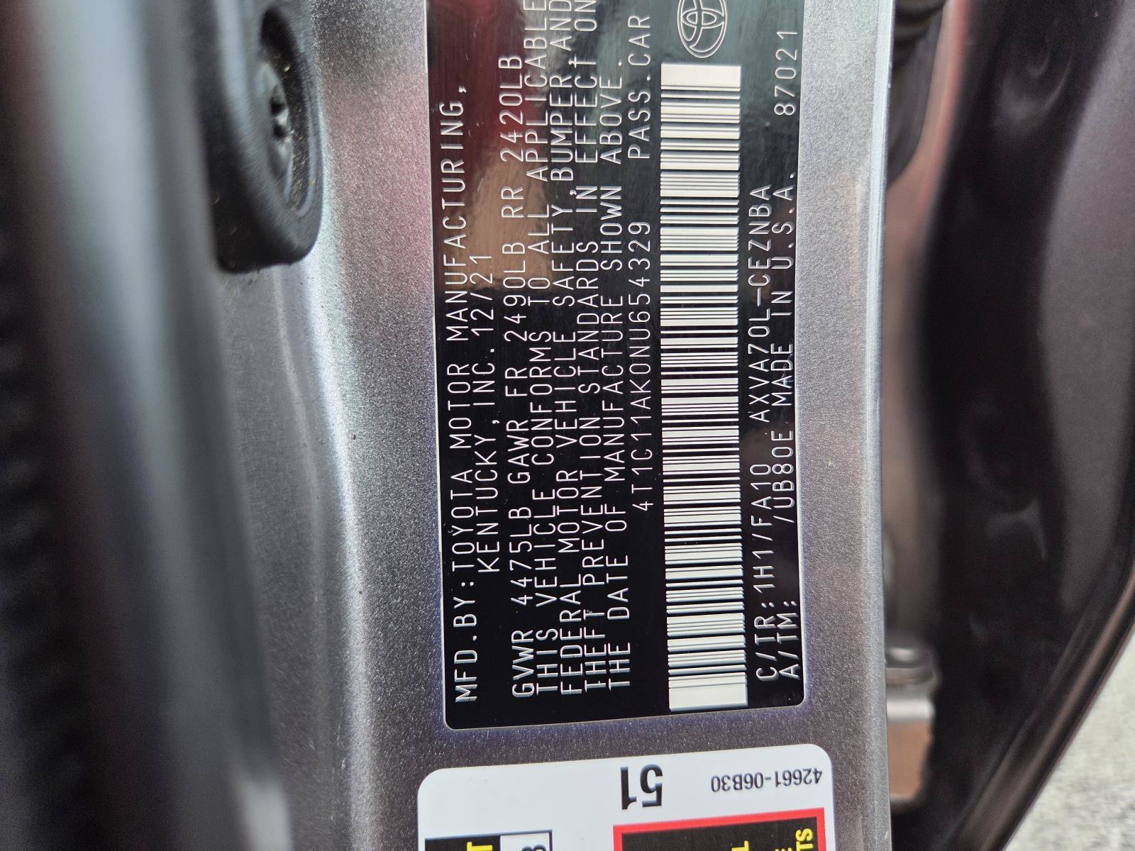Used 2022 Toyota Camry LE FWD image 29