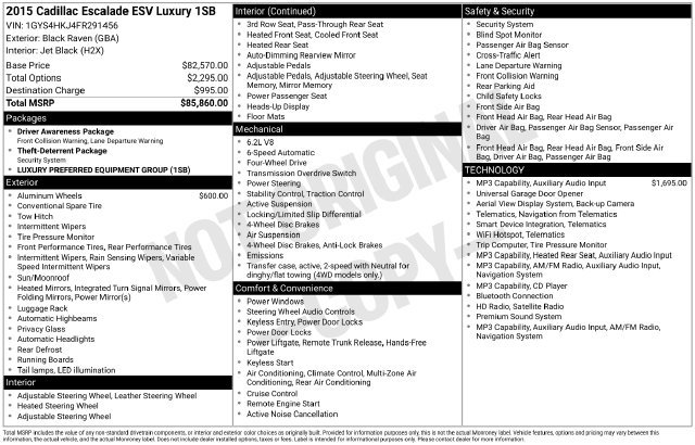 Used 2015 Cadillac Escalade ESV Luxury AWD/4WD image 24