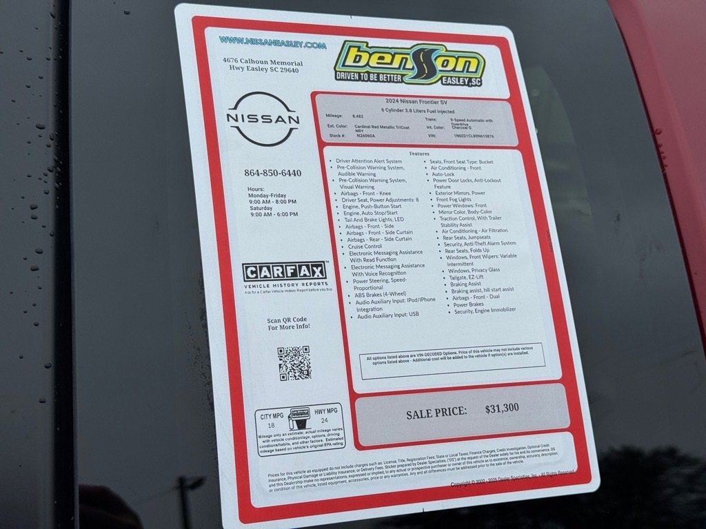 Certified 2024 Nissan Frontier SV image 26