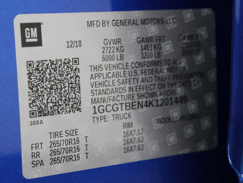 Used 2019 Chevrolet Colorado W/T w/ WT Convenience Package AWD/4WD image 58