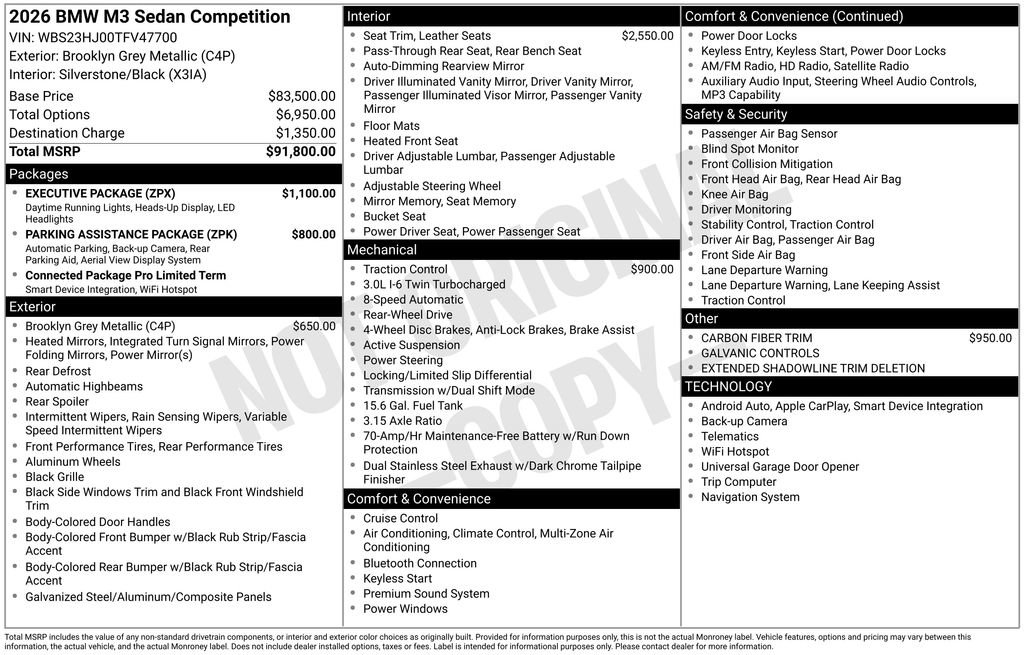 Used 2026 BMW M3 Competition RWD image 34