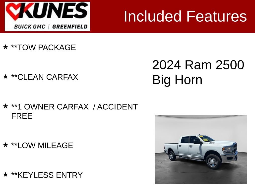 Used 2024 RAM 2500 Big Horn w/ Bed Utility Group AWD/4WD image 3