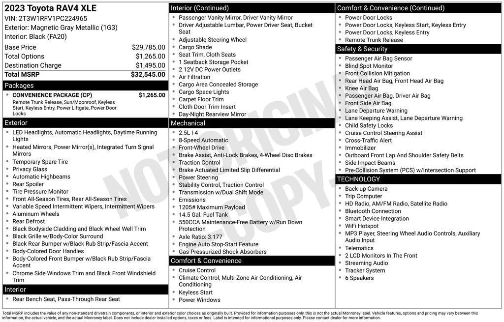 Used 2023 Toyota RAV4 XLE w/ Convenience Package FWD image 33