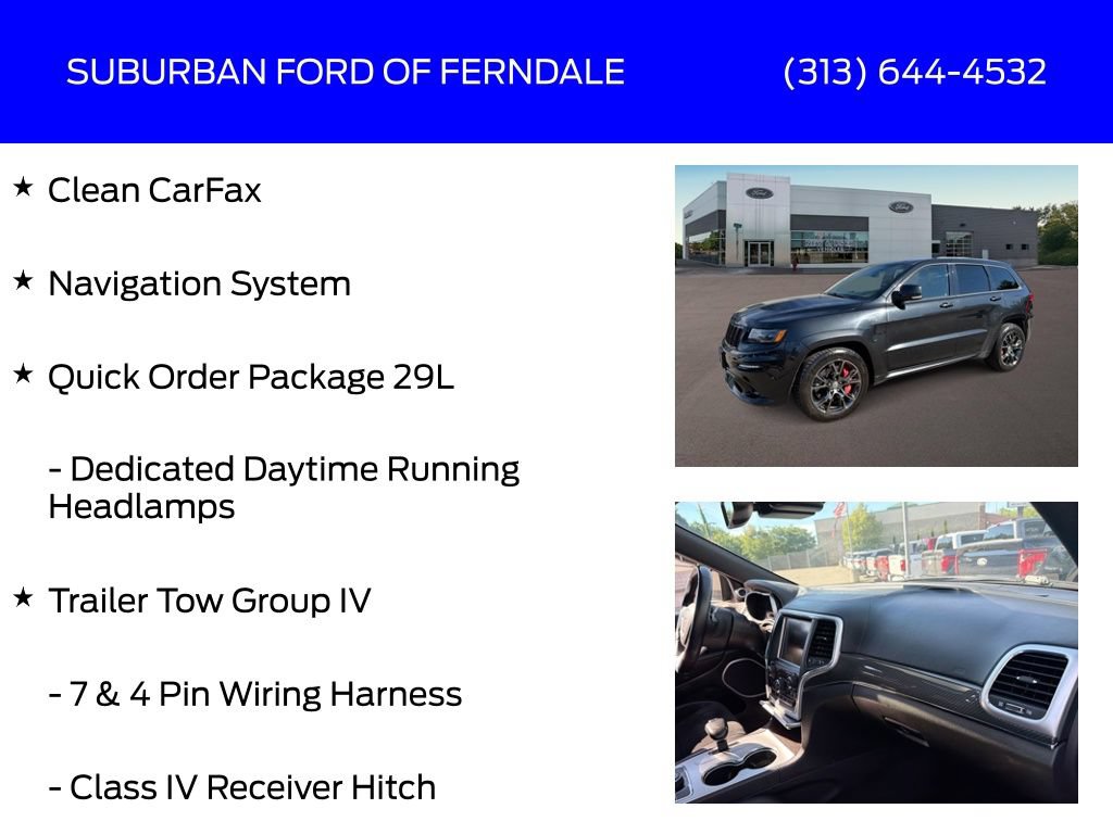 Used 2014 Jeep Grand Cherokee SRT w/ Trailer Tow Group IV AWD/4WD image 4