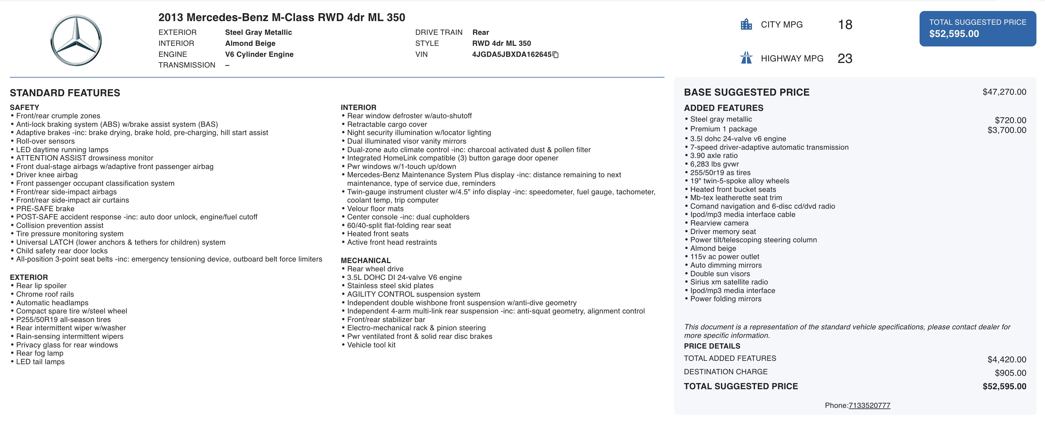 Used 2013 Mercedes-Benz ML 350 2WD image 7