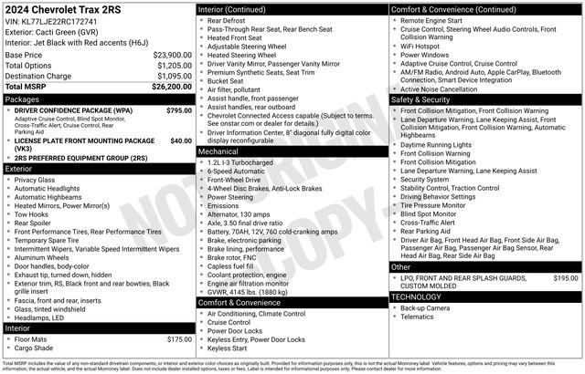 Used 2024 Chevrolet Trax RS w/ Driver Confidence Package image 12