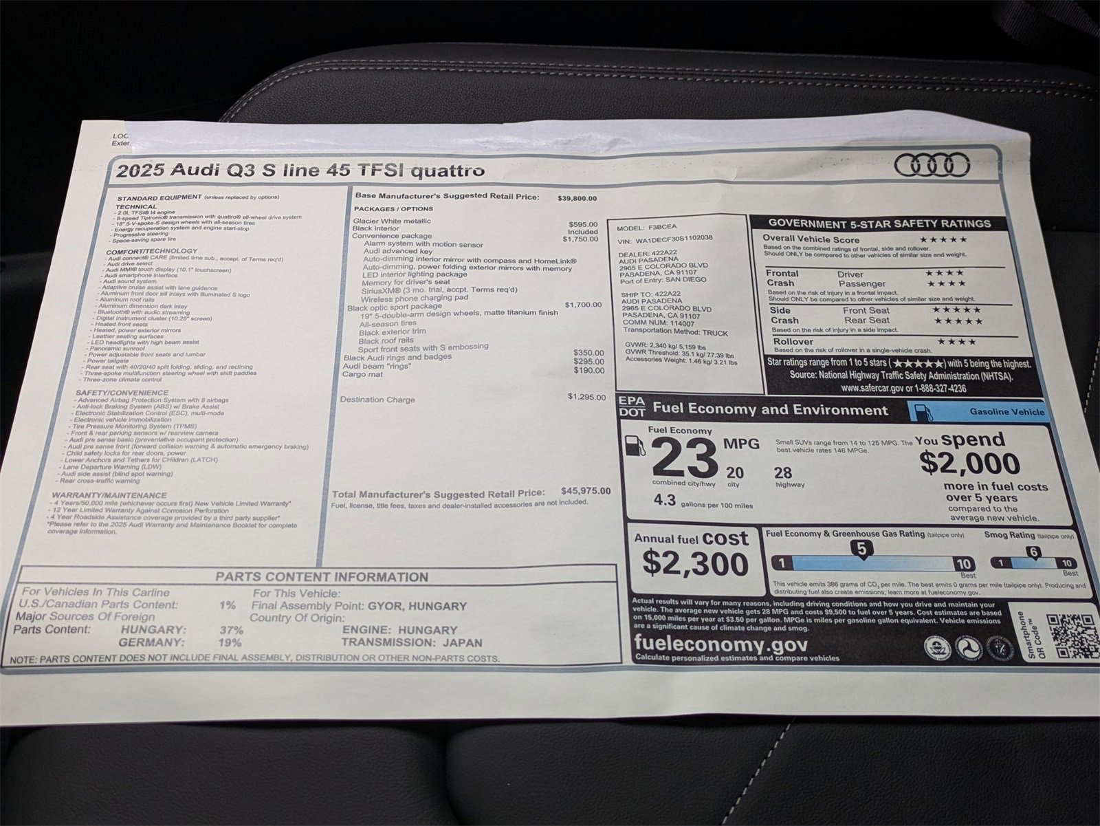 New 2025 Audi Q3 2.0T Premium image 18