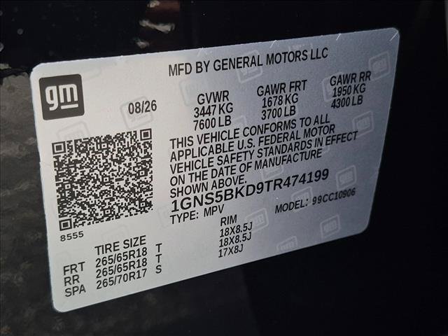 New 2026 Chevrolet Suburban LS w/ LPO, Dark Essentials Package RWD image 18