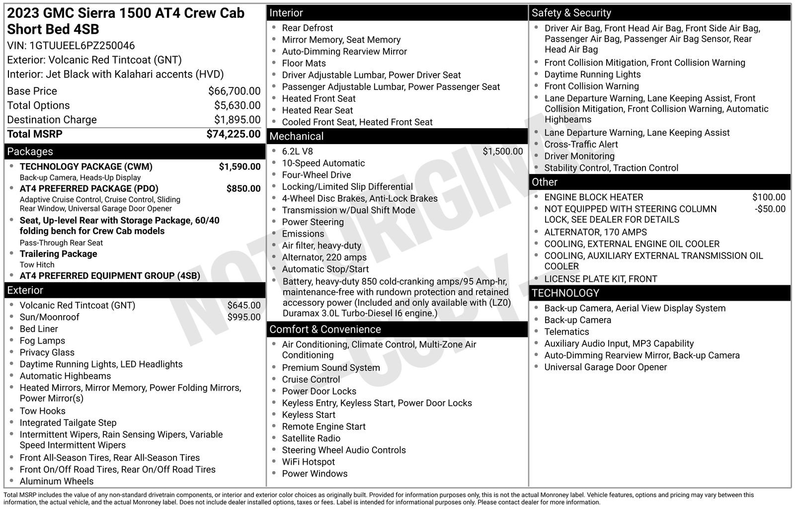 Certified 2023 GMC Sierra 1500 AT4 w/ Technology Package AWD/4WD image 29