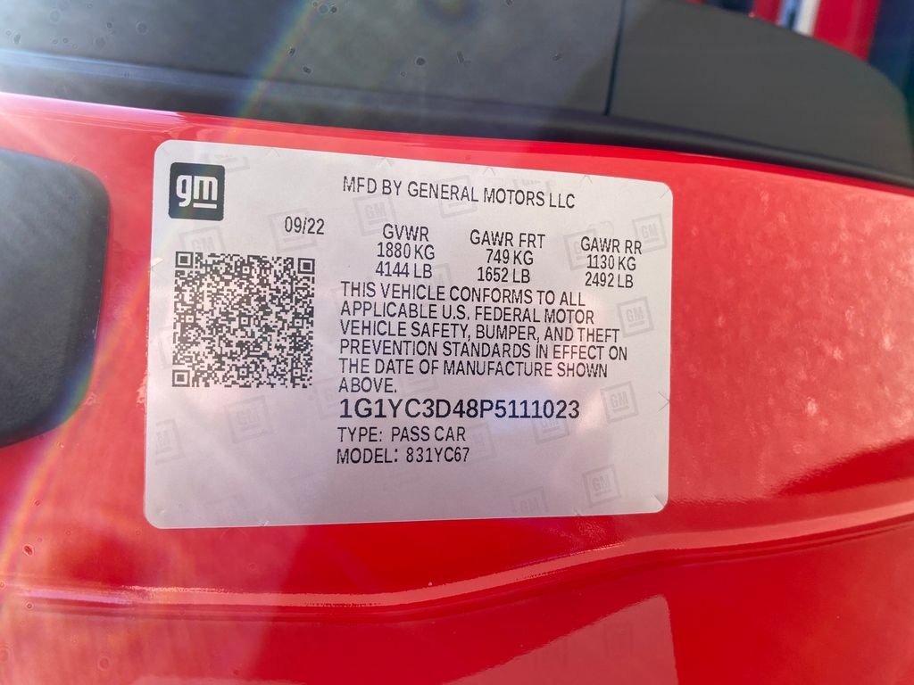 Used 2023 Chevrolet Corvette Stingray Premium Conv w/ Z51 Performance Package RWD image 29