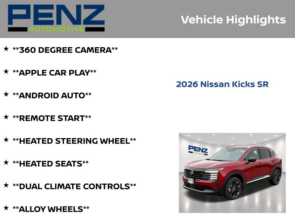 Used 2026 Nissan Kicks SR w/ SR Premium Package AWD/4WD image 6