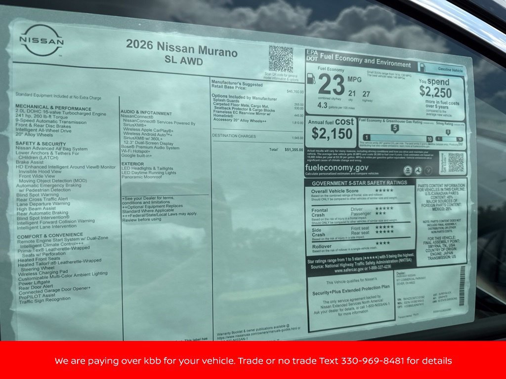 New 2026 Nissan Murano SL AWD/4WD image 39
