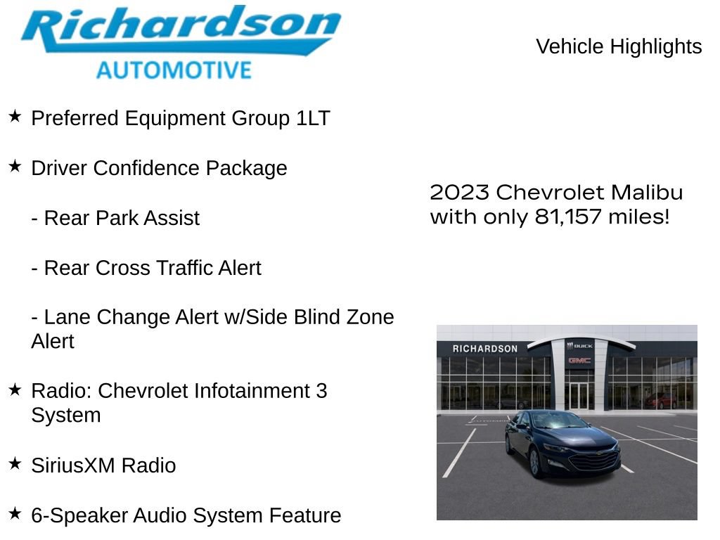 Used 2023 Chevrolet Malibu LT w/ Driver Confidence Package FWD image 11
