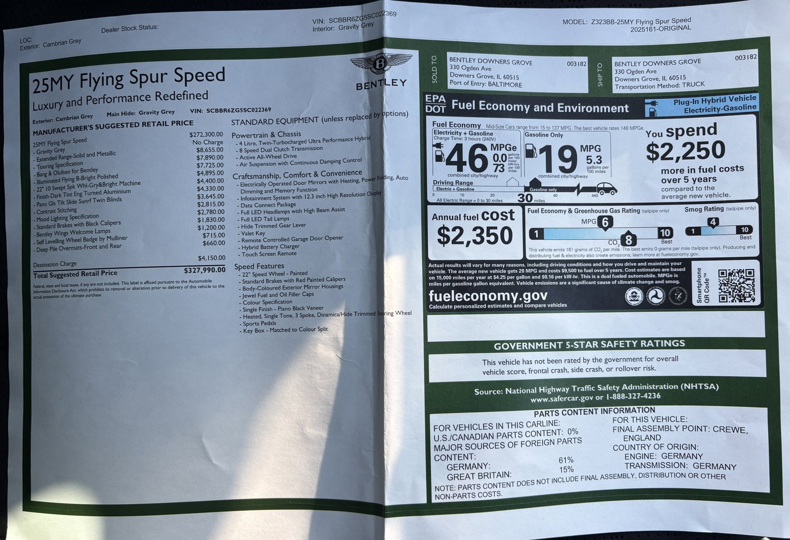 New 2025 Bentley Flying Spur Plug-In Hybrid image 52