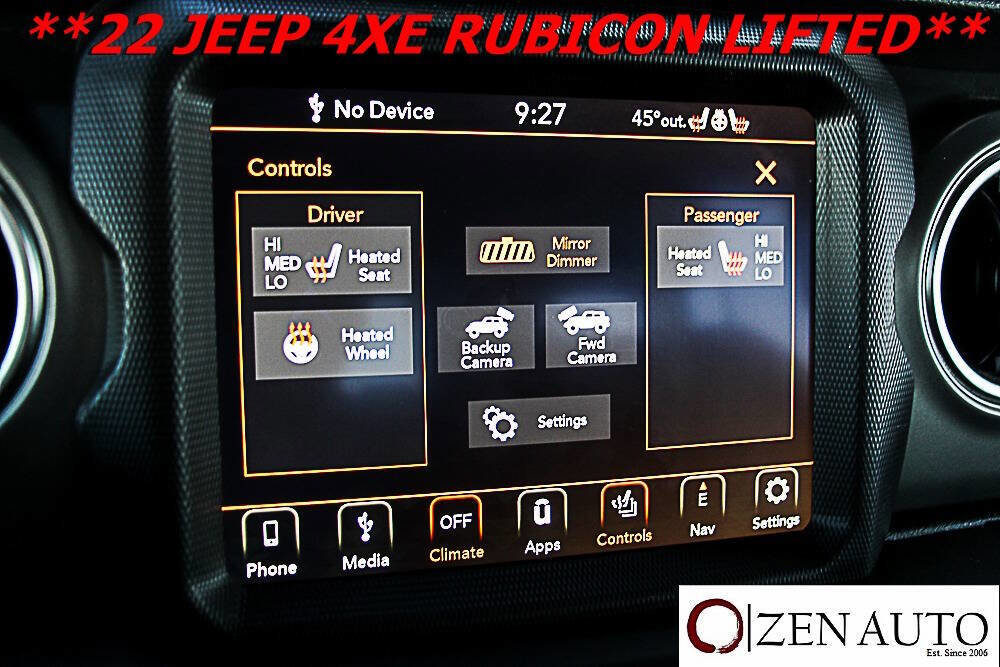 Used 2022 Jeep Wrangler Unlimited Rubicon 4xe w/ Cold Weather Group image 20