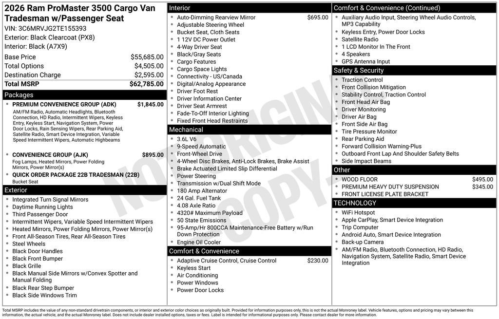 New 2026 RAM ProMaster 3500 w/ Premium Convenience Group image 31