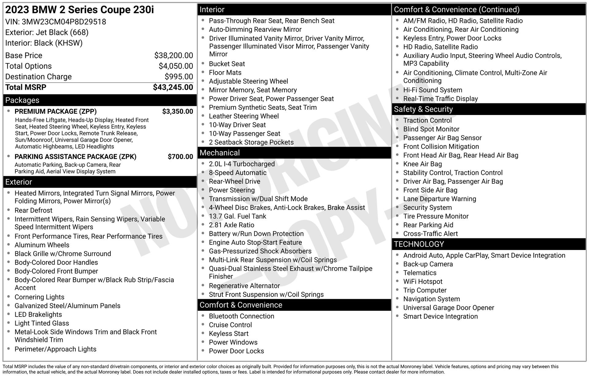 Used 2023 BMW 230i Coupe w/ Premium Package RWD image 38