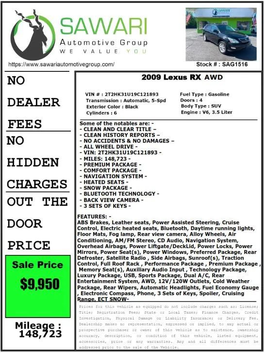 Used 2009 Lexus RX 350 AWD image 28