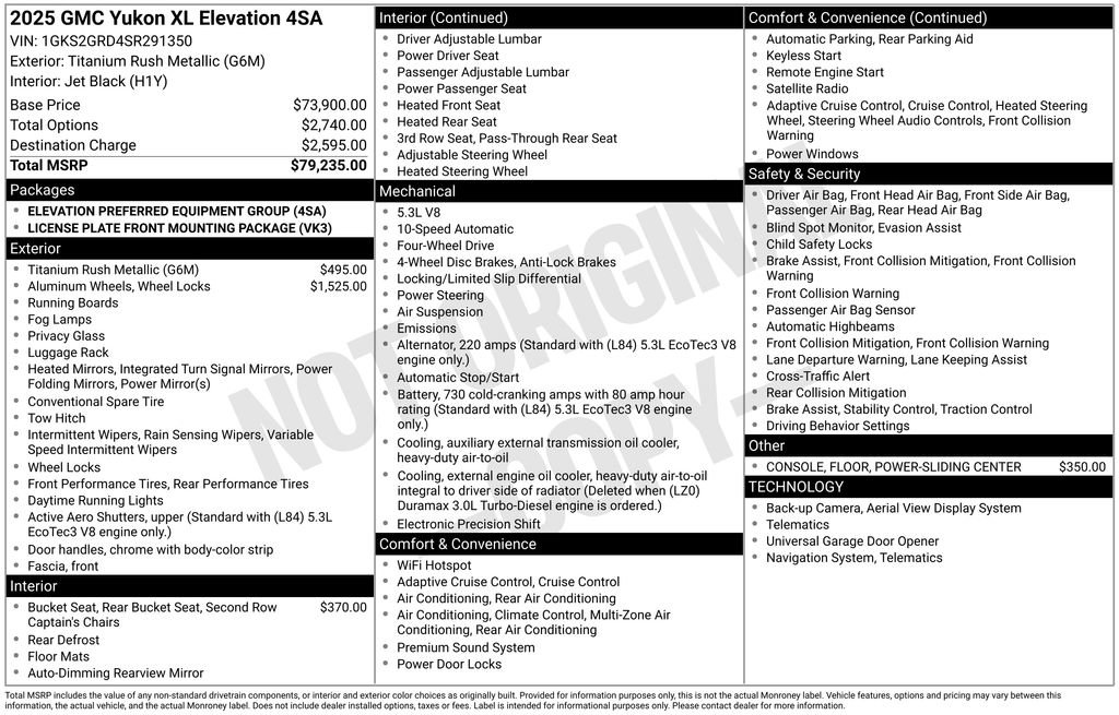 Used 2025 GMC Yukon XL Elevation image 15