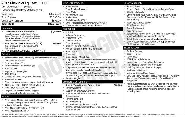 Used 2017 Chevrolet Equinox LT w/ Convenience Package FWD image 6