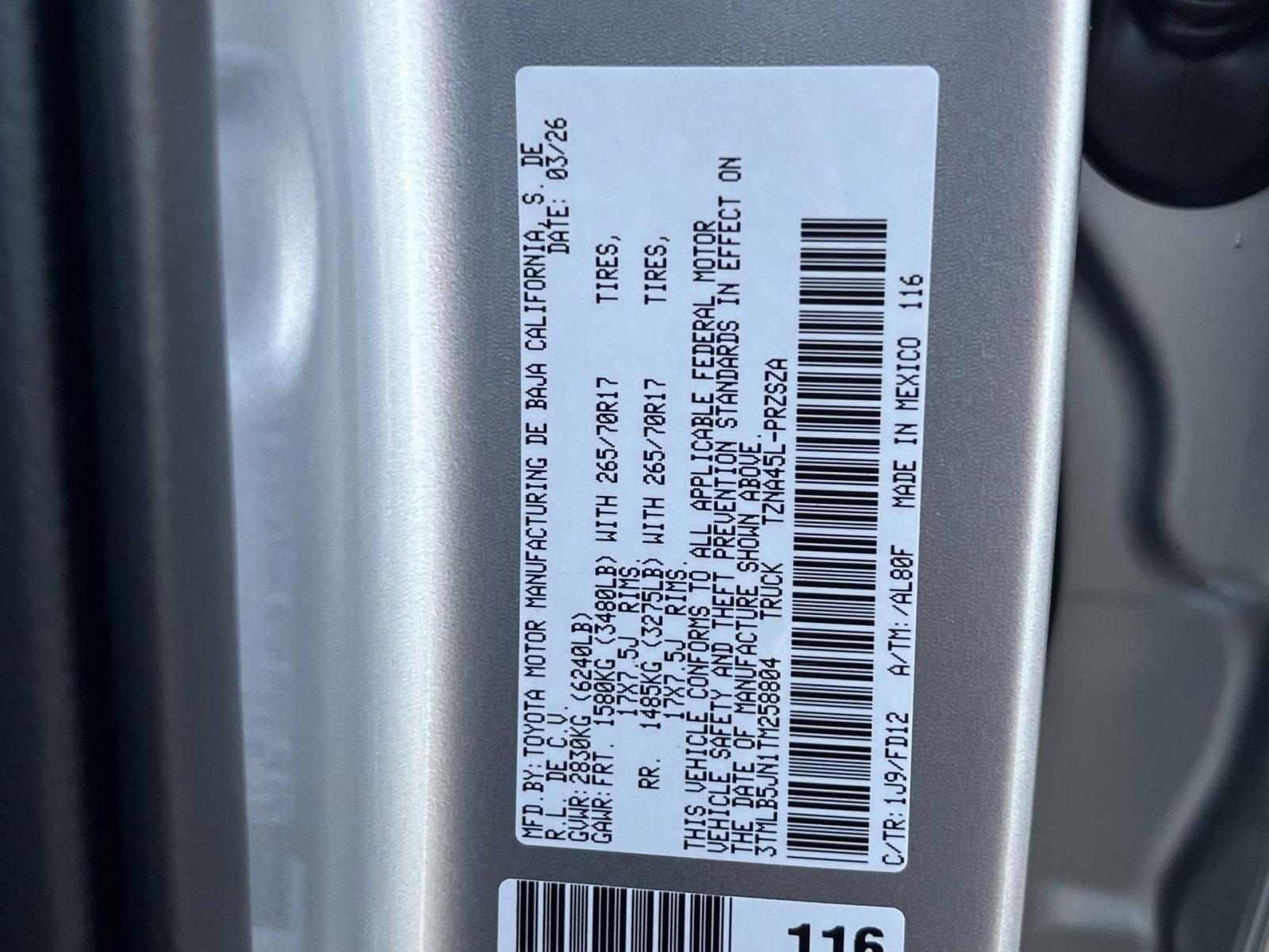 New 2026 Toyota Tacoma TRD Off-Road AWD/4WD image 23