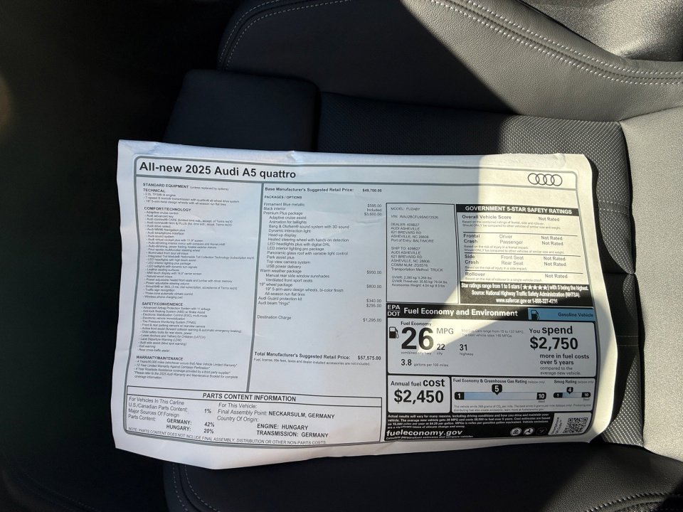 New 2025 Audi A5 2.0T Premium Plus image 33