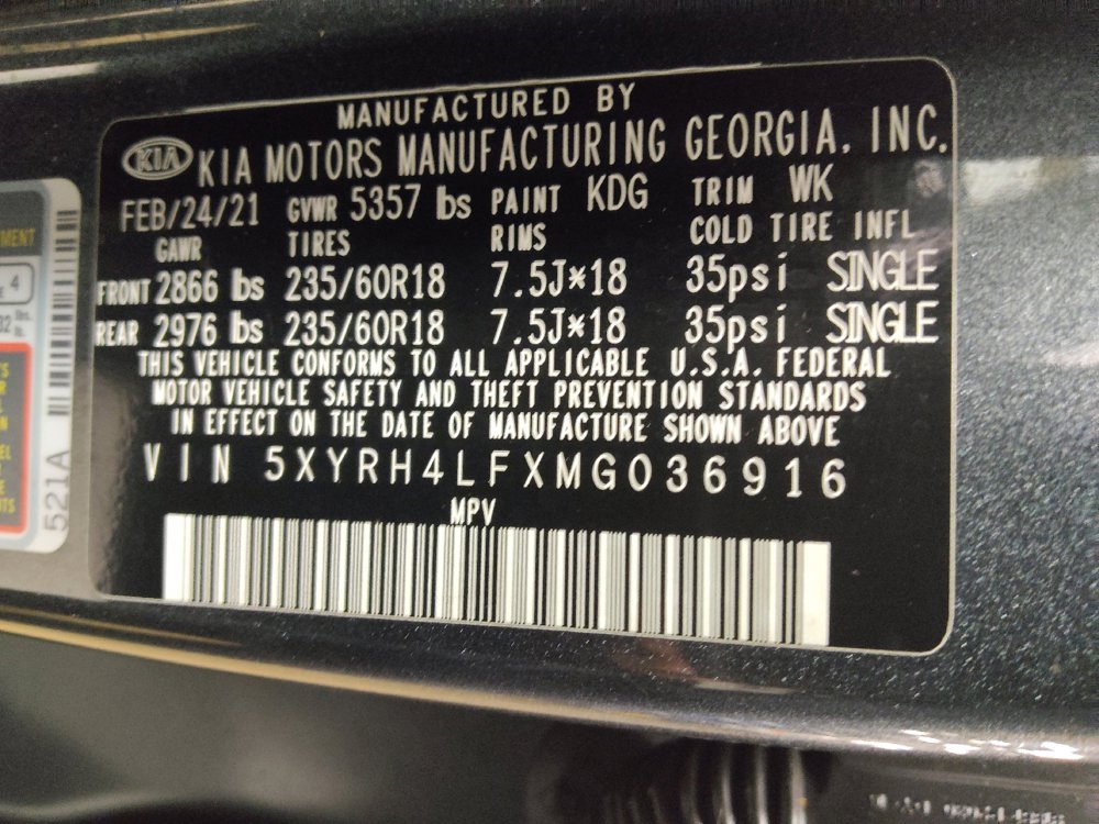 Used 2021 Kia Sorento EX w/ Panoramic Sunroof Package FWD image 33