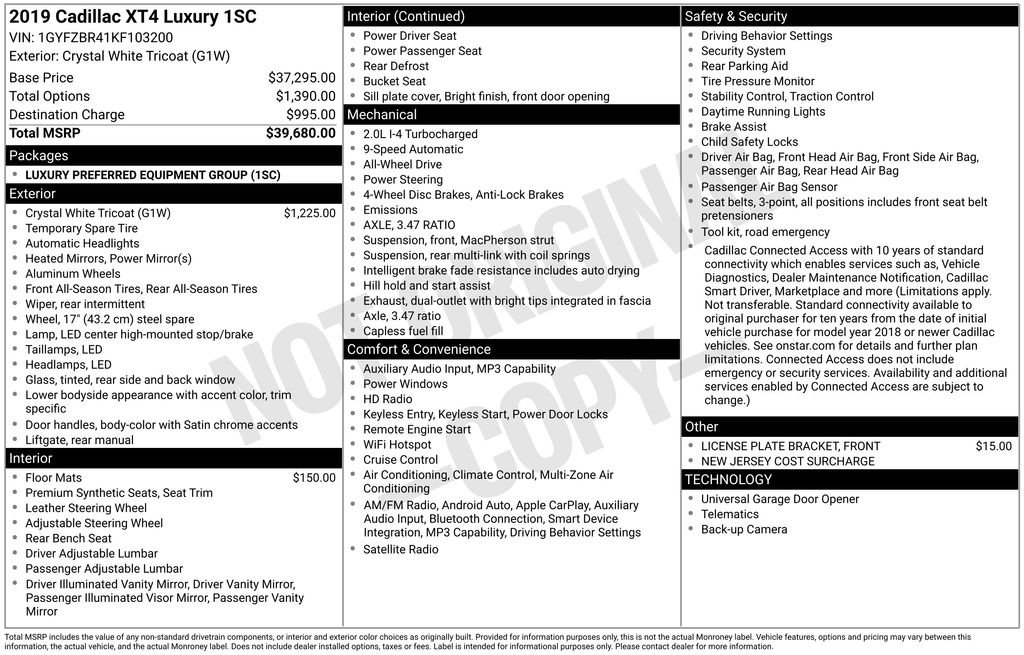 Used 2019 Cadillac XT4 Luxury image 16