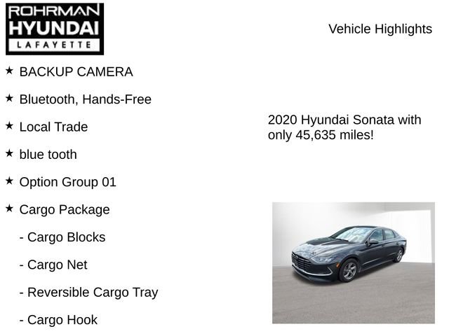 Used 2020 Hyundai Sonata SE w/ Cargo Package image 7