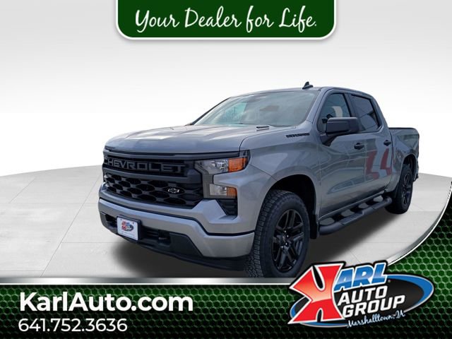 Certified 2026 Chevrolet Silverado 1500 Custom w/ Turbomax Blackout Package AWD/4WD image 1