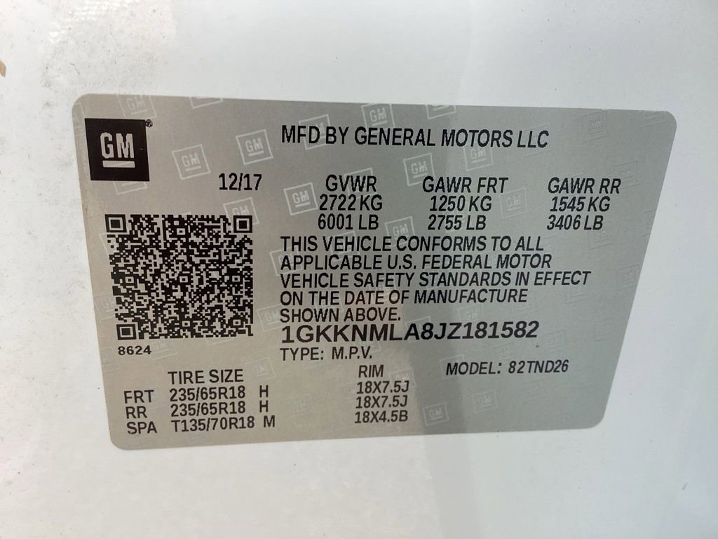 Used 2018 GMC Acadia SLT w/ LPO, Black Accent Package FWD image 70
