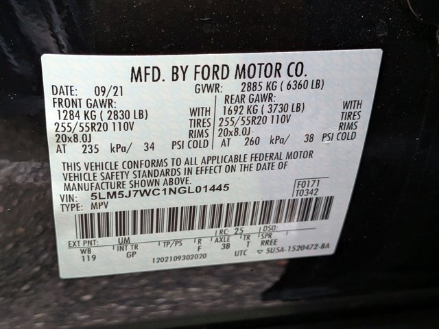 Used 2022 Lincoln Aviator Reserve w/ Elements Package Plus image 17