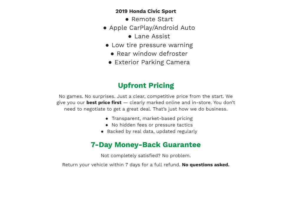 Used 2019 Honda Civic Sport image 2