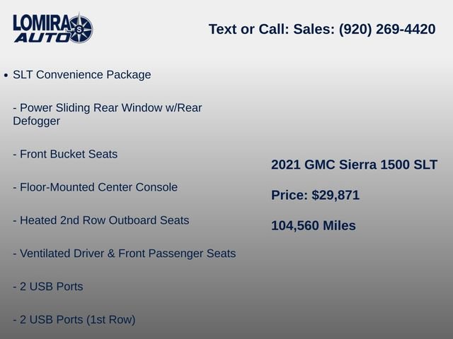 Used 2021 GMC Sierra 1500 SLT w/ SLT Convenience Package AWD/4WD image 10