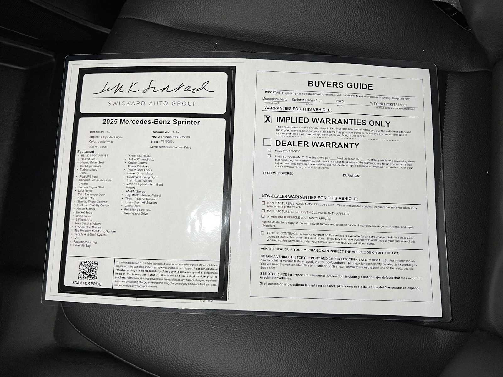 Used 2025 Mercedes-Benz Sprinter 2500 image 35