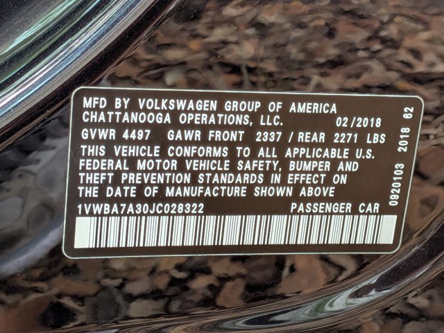 Used 2018 Volkswagen Passat 2.0T SE FWD image 18