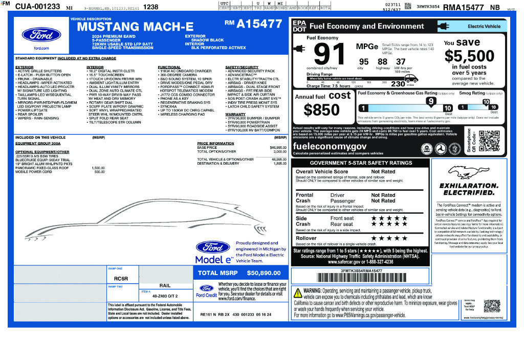 Used 2024 Ford Mustang Mach-E Premium