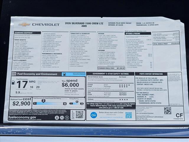 New 2026 Chevrolet Silverado 1500 LTZ AWD/4WD image 18