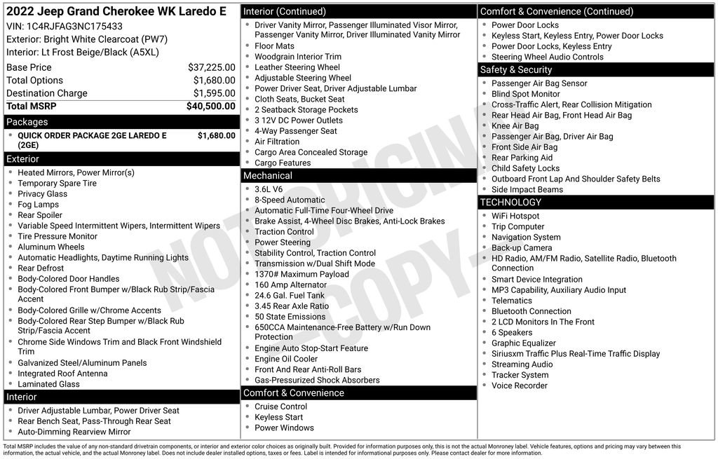 Used 2022 Jeep Grand Cherokee Laredo E AWD/4WD image 54