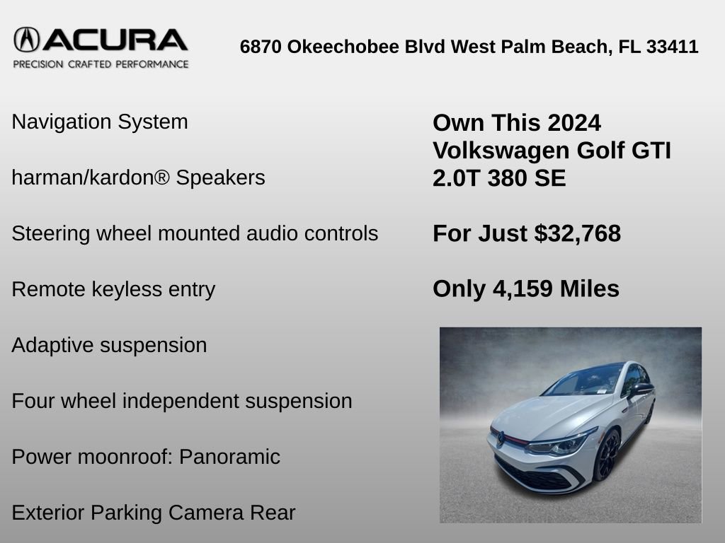 Used 2024 Volkswagen GTI SE FWD image 6
